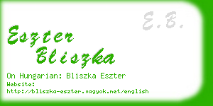 eszter bliszka business card